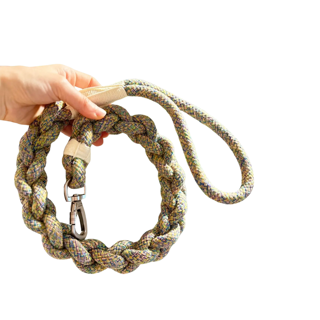 New: Handcrafted Olive Dog Leash | Sustainable |Stylish